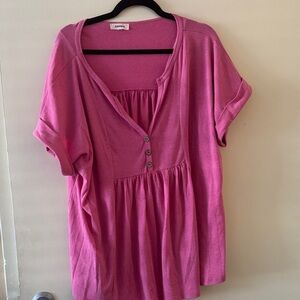 ADORA Pink Button-Down Blouse